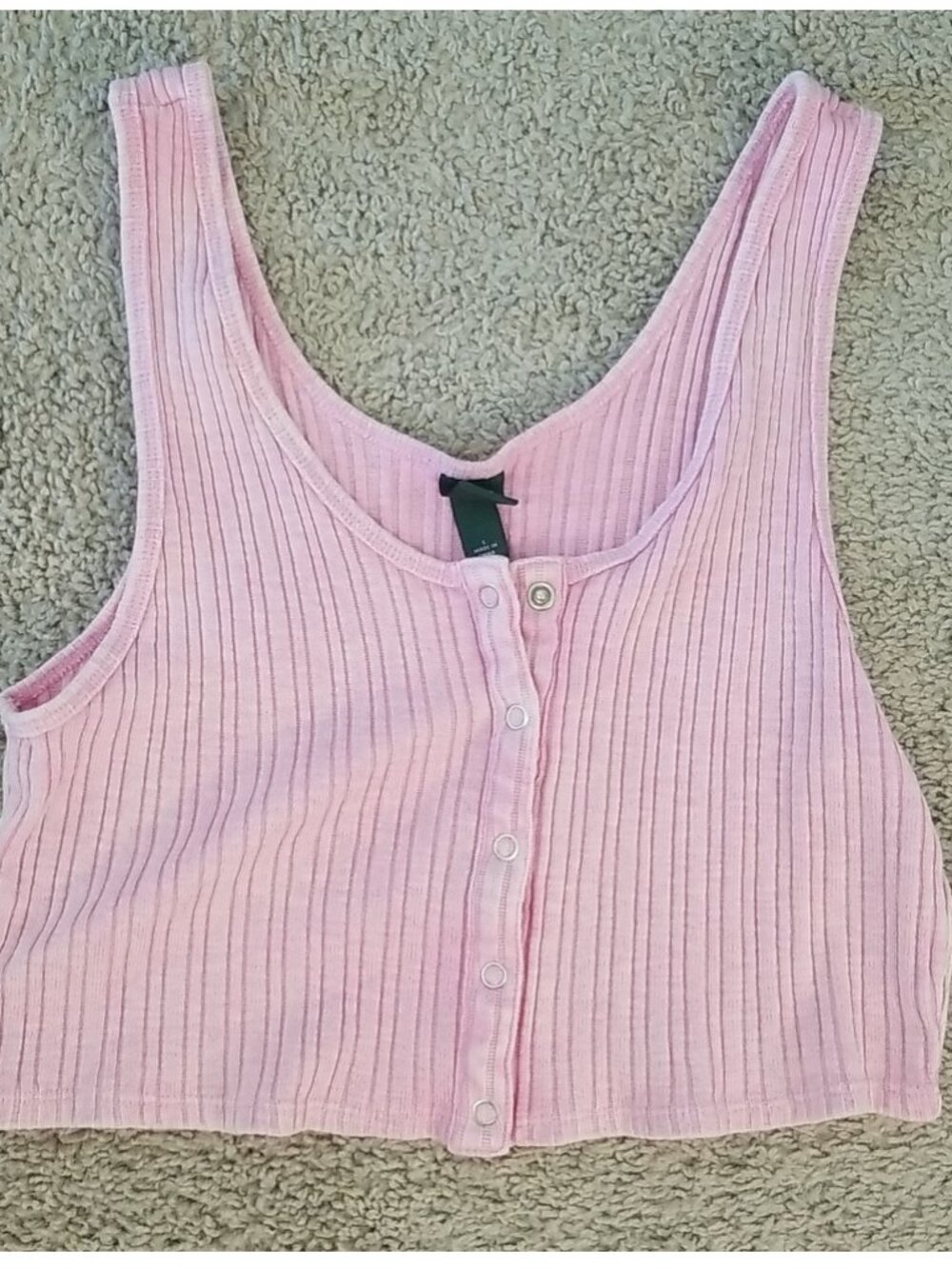 Ultra Cropped Summer Snap Front Top